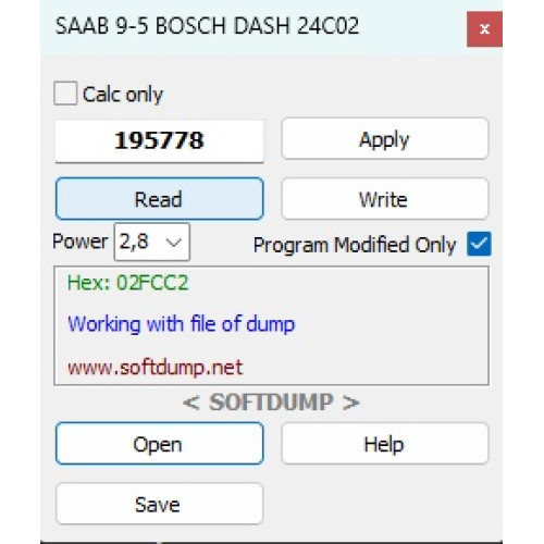 SAAB 9-3 9-5 BOSCH DASH 24C02