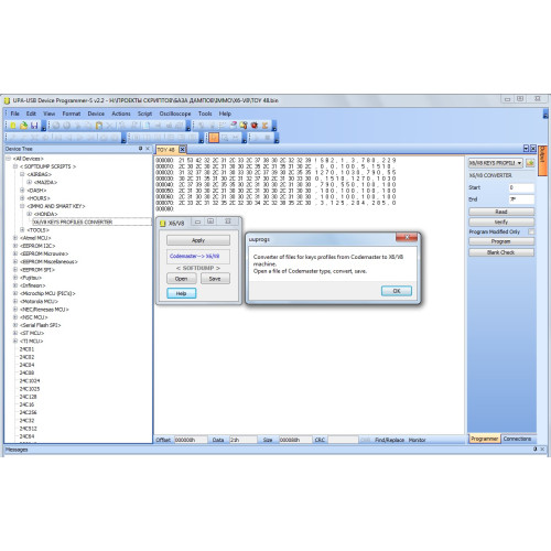 X6/V8 KEYS PROFILES CONVERTER X6/V8 KEYS PROFILES CONVERTER