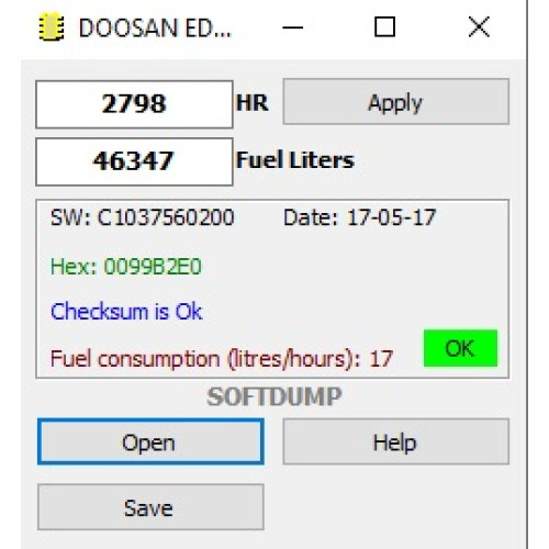 DOOSAN EDC17CV41 TC1797 HOURS DOOSAN EDC17CV41 TC1797 HOURS