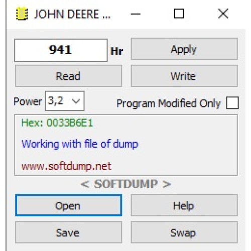 JOHN DEERE HOURS 93C86 JOHN DEERE HOURS 93C86