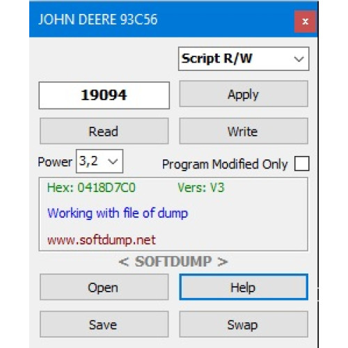 JOHN DEERE HOURS 93C56
