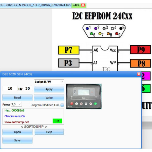 DSE 6020 GENERATOR 24C32