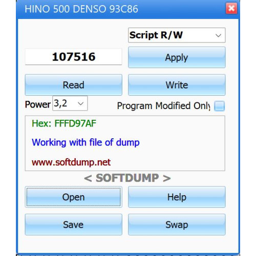 HINO 500 2018- DENSO 93C86