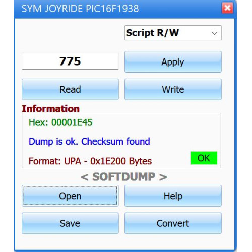 SYM JOYRIDE PIC16F1938