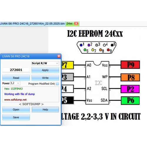 LIVAN S6 PRO DASH 24C16 + ECU MG1 KM