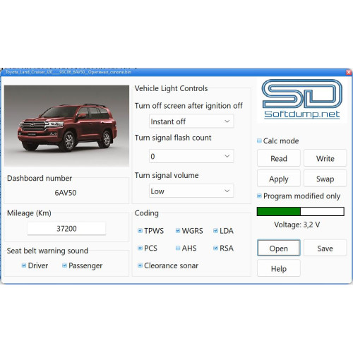 LC200 93C86 DASH CONFIG
