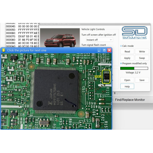 LC200 93C86 DASH CONFIG