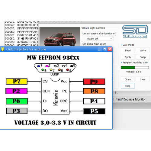 LC200 93C86 DASH CONFIG