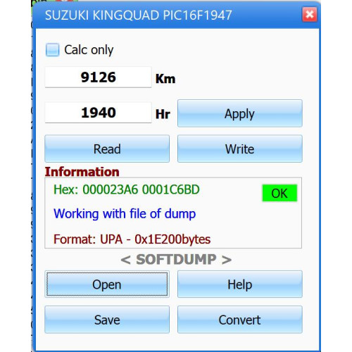 SUZUKI KINGQUAD 750 CLT1310079B (PIC16F1946) SUZUKI KINGQUAD 750 CLT1310079B (PIC16F1946)