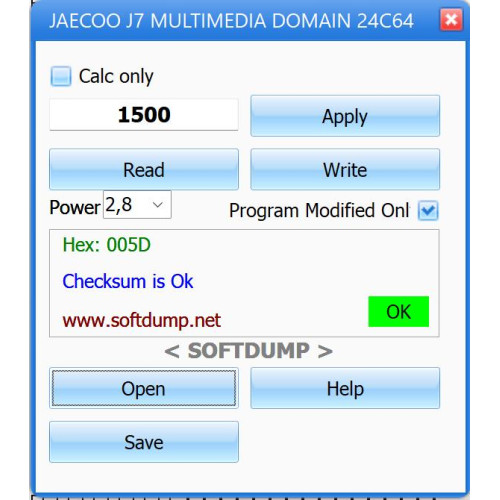 JAECOO J7 / CHERY ARRIZO 8 LCD 24C64 JAECOO J7 / CHERY ARRIZO 8 LCD 24C64