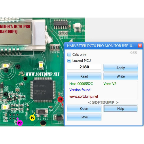 KUBOTA DC70 PRO R5F10DPFJ + ECU 25A320 KUBOTA DC70 PRO R5F10DPFJ + ECU 25A320