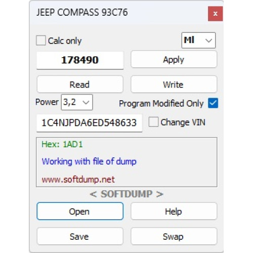 JEEP COMPASS PATRIOT 93C76 JEEP COMPASS PATRIOT 93C76